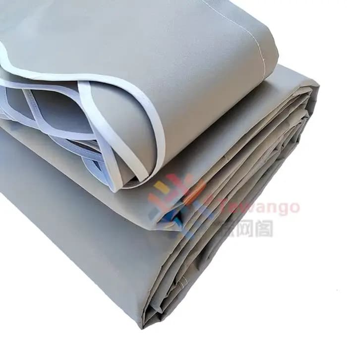 Tissu de remplacement pour auvent gris clair personnalisé, toile d'ombrage 450D de haute qualité, im