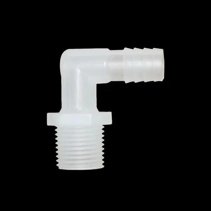 Connecteur de tuyau coudé en plastique, coupleur de tuyau avec raccords filetés de 1/2 pouces, adapt