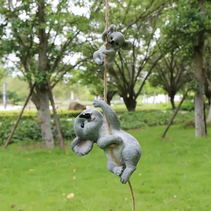 Figurine d'ours Koala en résine, 1 pièce, Adorable balançoire, parfaite pour la décoration de jardin
