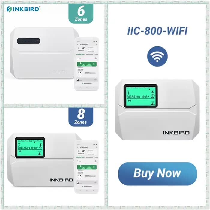 INKBIRD 6 ou 8 Zones Types européens de contrôleur d'arrosage WIFI utilisé pour l'irrigation intelli