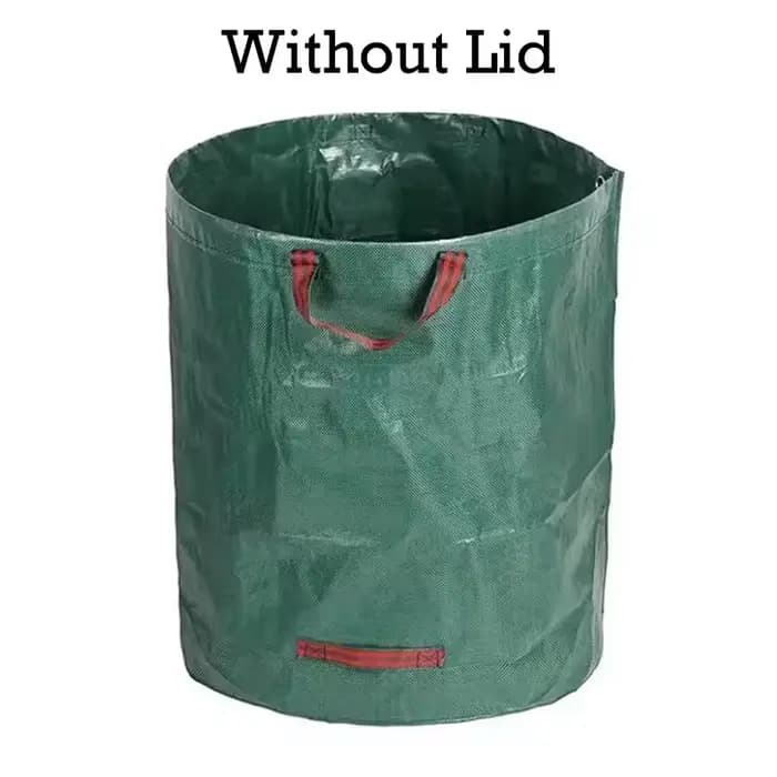 Sac de Jardin Pliable avec Couvercle pour Déchets, Poubelle Réutilisable pour la Collecte des Feuill