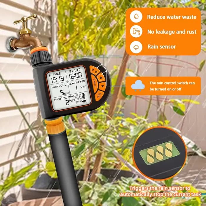 Minuterie de jardin intelligente 20M, ensemble d'irrigation, étanche IPX5, LCD, contrôleur d'arrosag