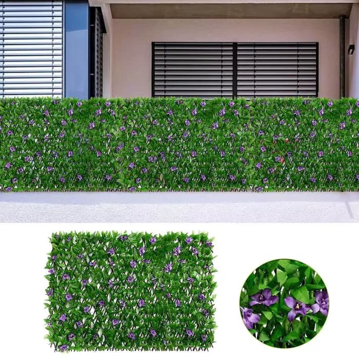 Haie artificielle, fausse feuille murale, plante de haie verte, écran de clôture de confidentialité