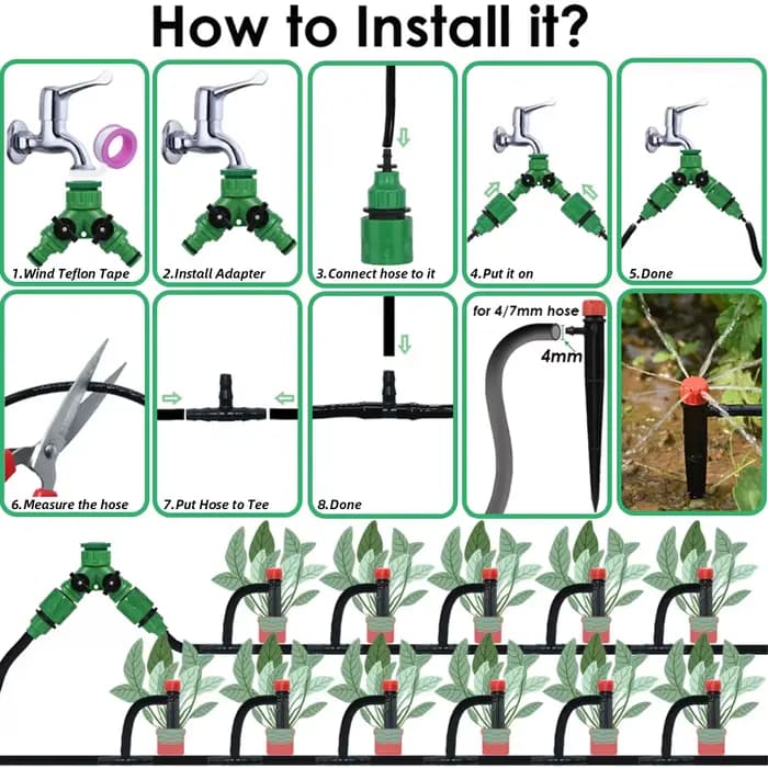 KESLA-Système d'arrosage automatique goutte-à-goutte 5m-50m, tuyau de jardin, micro kits d'arrosage