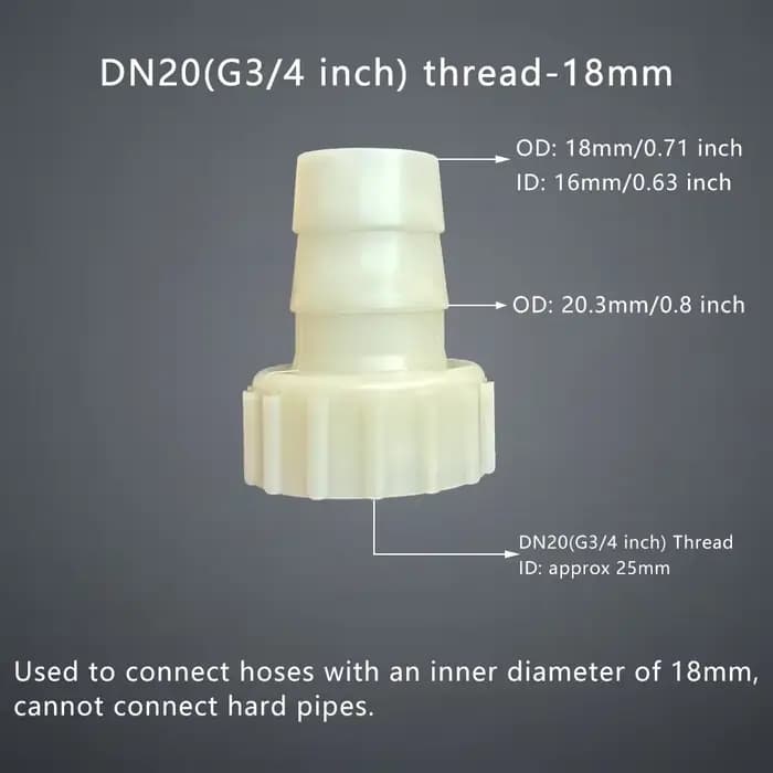 Connecteur de tuyau femelle G3/4 pouces DN20, filetage intérieur, accessoires de pompe à eau, raccor