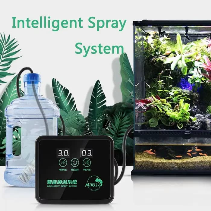 Système de pulvérisation intelligent avec écran tactile Système d'arrosage Terrariums Humidificateur