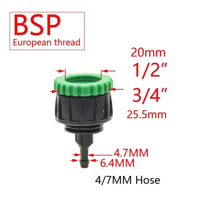 Robinet d'arrosage 1/4 ", connecteur rapide pour tuyau d'eau, 4/7 8/11 16mm, Joint 1/2 "1" 3/4 ", fi