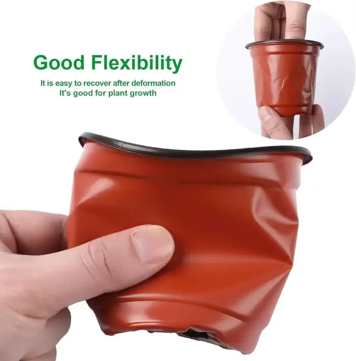 Pots de plantes en plastique avec étiquettes, récipients pour plantes à fleurs et semis, pots de dém
