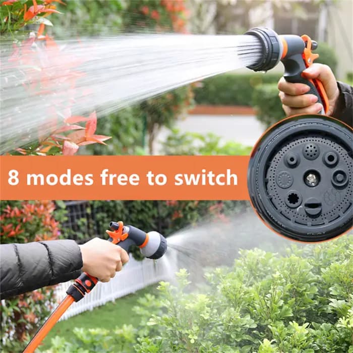 Pistolet à eau en mousse de jardin, 8 Modes, haute pression, pour lavage de voiture, buse d'arrosage