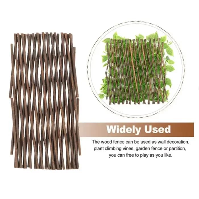 Clôture extensible en saule 40 cm, treillis rétractable simple, bordure décorative pour jardin, pati