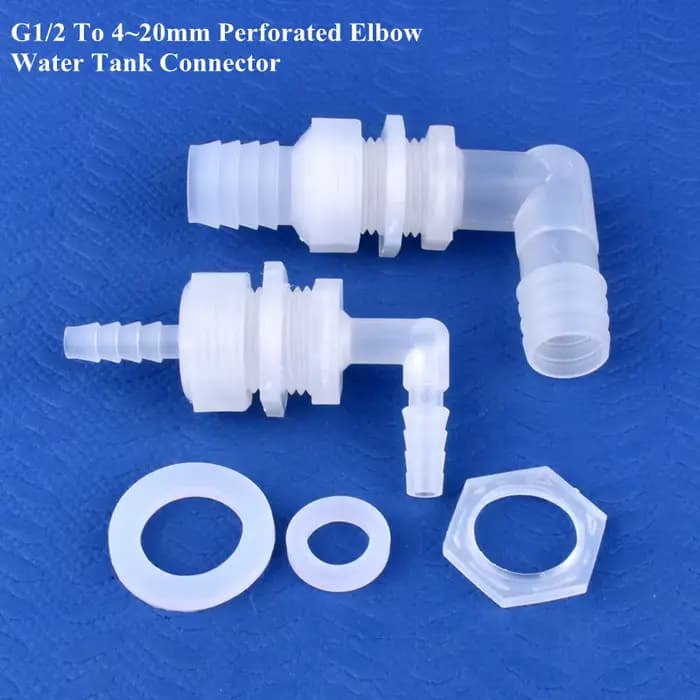 Connecteur coudé perforé G1/2 à 4 ~ 20mm, 1 à 50 pièces, Joint de tuyau de pompe à Air pour Aquarium