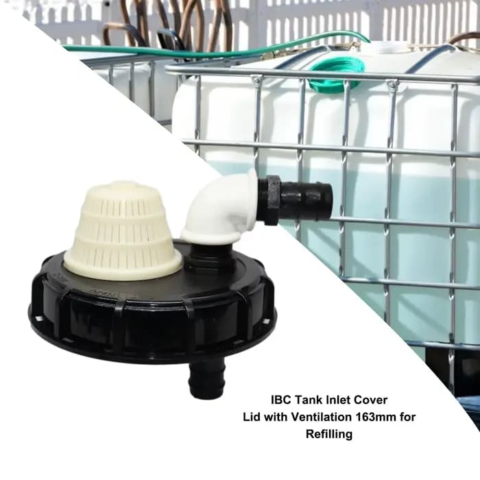 Couvercle d'Entrée IBC Précieux avec Ventilation, Accessoire de Remplissage, Fourre-Tout, 163mm