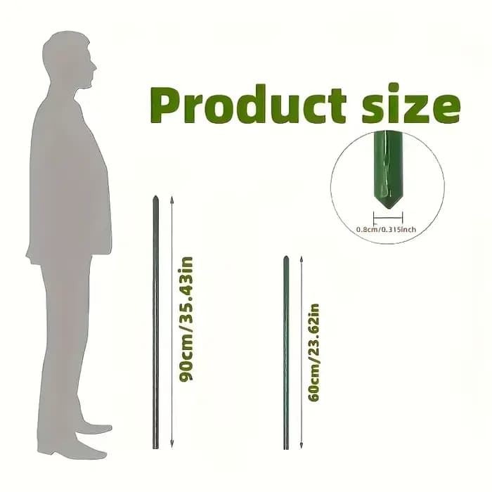 30 tiges de support épaisses pour plantes de tomates - tiges de support horticoles robustes et durab