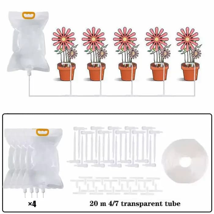 Sac d'irrigation pour plantes, taux de dégoulinage réglable automatique, sac d'arrosage de jardin, K