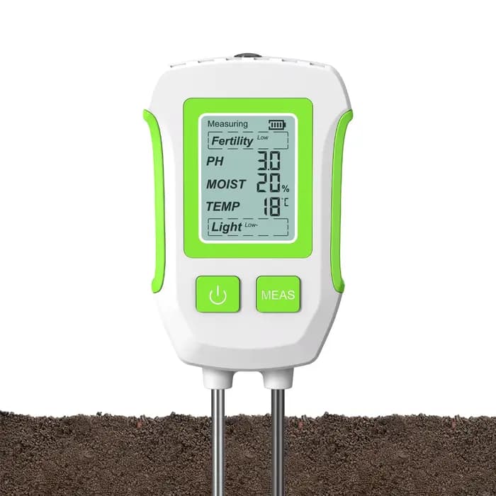 Détecteur de sol multifonctionnel 5-en-1 pour tester l'humidité, la luminosité du soleil, le pH, la