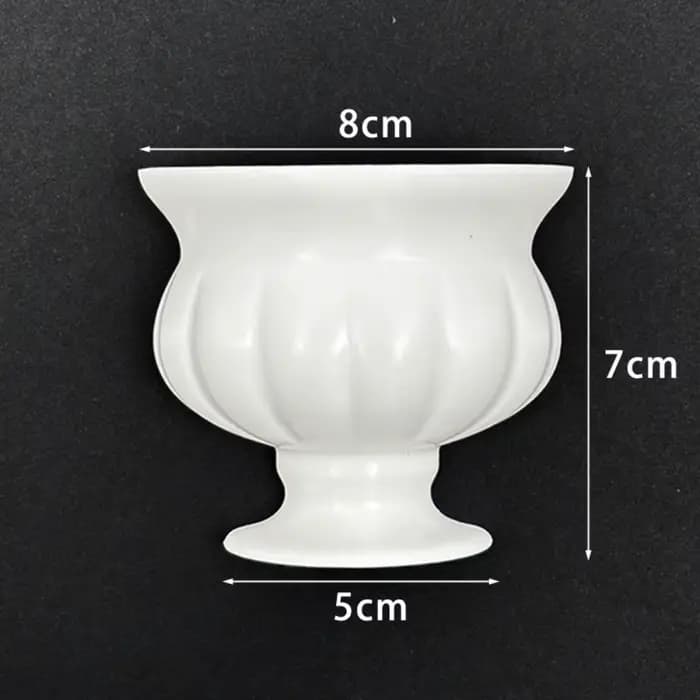 Nouveau vase mural demi-cercle blanc peint à la main, style peinture à l'huile française, pour arran