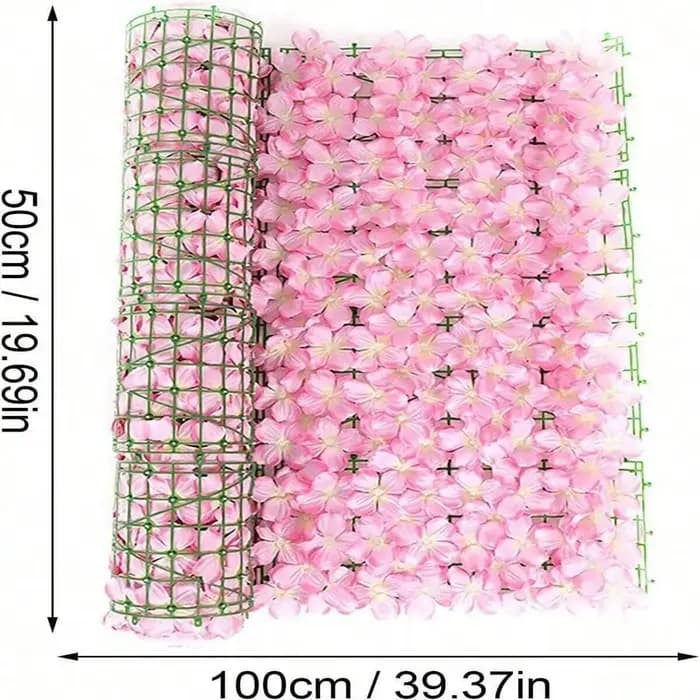 Clôture artificielle extensible avec fleurs, clôture de lierre, clôture de fleurs, mur de jardin, cl