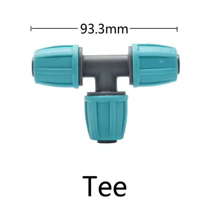 Connecteur de Tuyau en PE 1/2 de 16mm, Mathiateur d'Eau, Couplage en T Fileté, Verrouillage à 4/7mm,