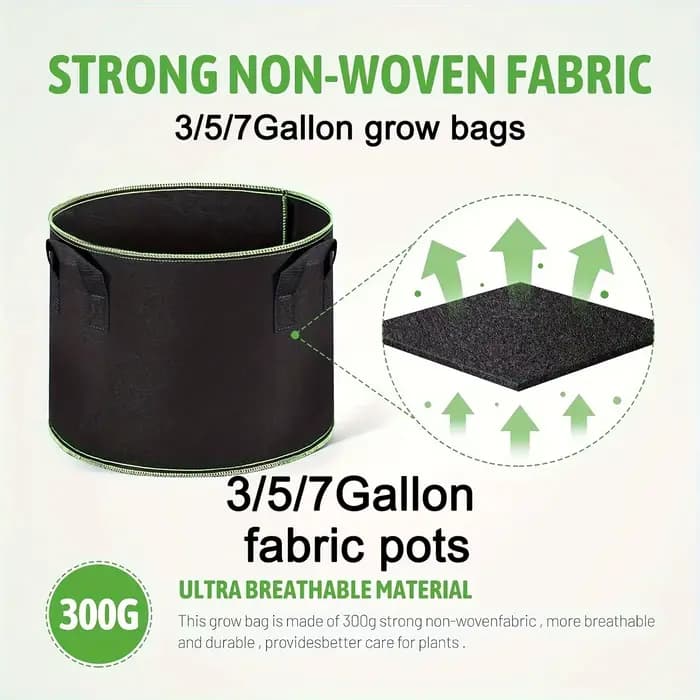 Sacs de culture de 3/5/7 gallons pour légumes/fleurs/plantes, pots en tissu avec poignées, sacs de p
