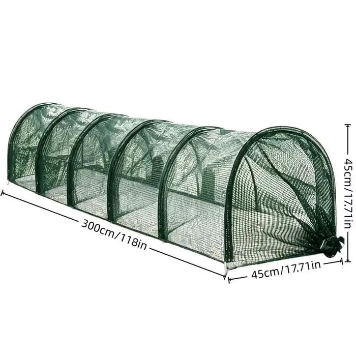 Kit de 1 tunnel de jardin pliable en métal durable de 3 mètres avec protection UV pour fermes et jar
