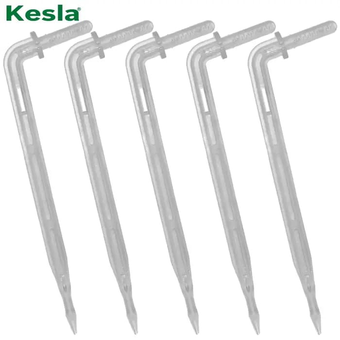 KESLA 50x jardin 4/7mm tuyau Transparent courbure flèche goutteur 1/4 ''émetteur goutte à goutte éco