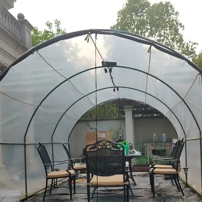 Bâche imperméable transparente en Film PE, 0.1mm, pour plantes de balcon, garde au chaud, meubles de