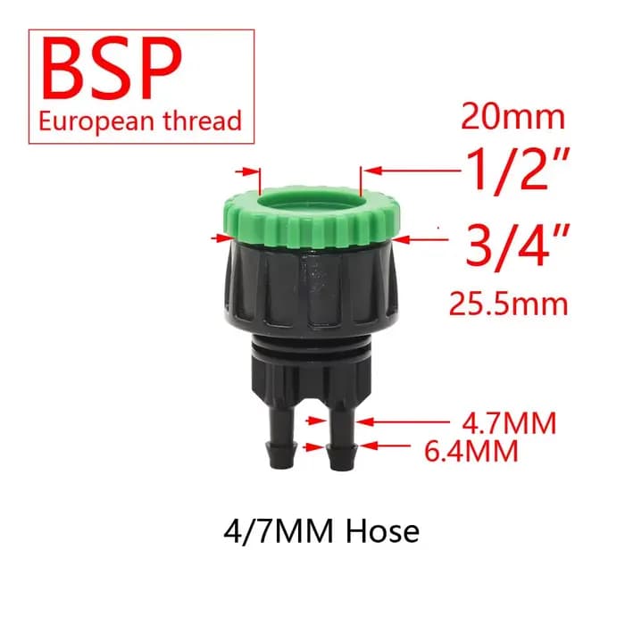 Robinet d'arrosage 1/4 ", connecteur rapide pour tuyau d'eau, 4/7 8/11 16mm, Joint 1/2 "1" 3/4 ", fi