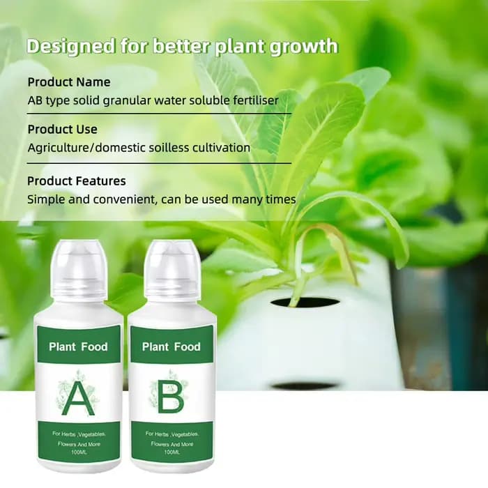 Kit de Solution d'engrais A et B liquide nutritif hydroponique général, 2 pièces/boîte, pour plantes