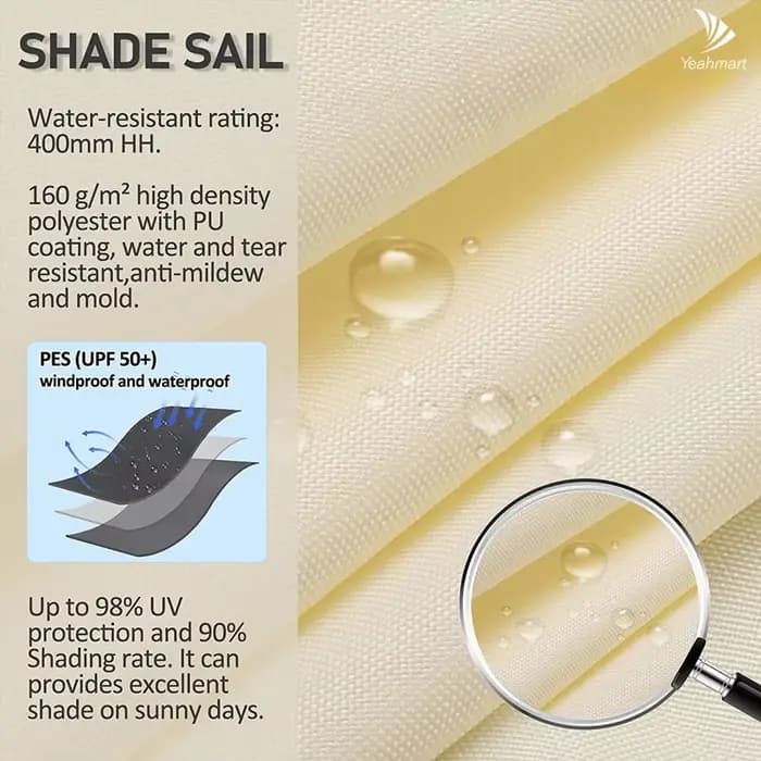 Pare-soleil triangulaire multi-taille imperméable, protection solaire pour jardin extérieur, fête, a