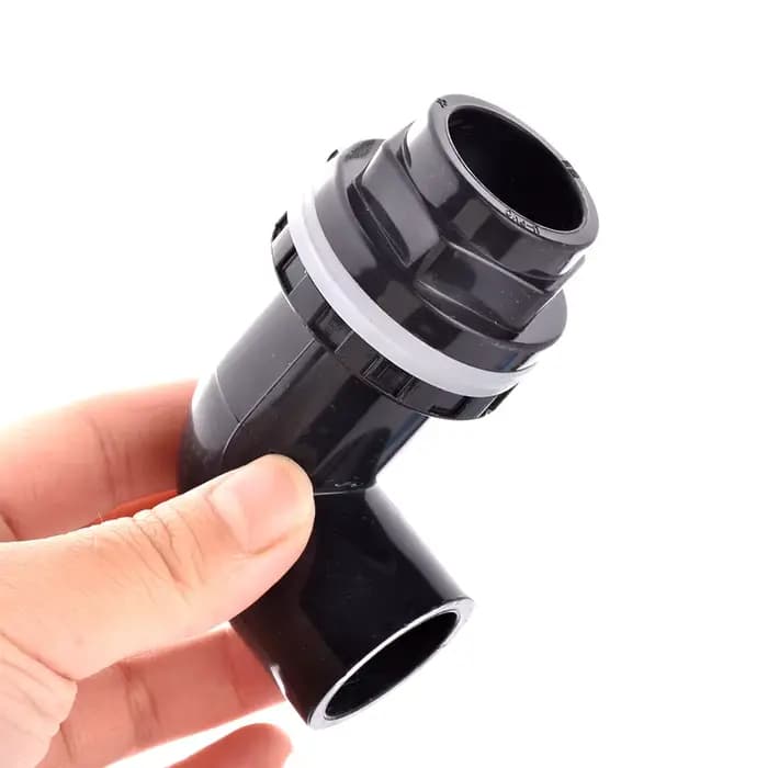 I.D20 ~ 50 mm PVC Aquarium 90 ° Connecteur de Drainage coudé, Joints de débordement d'aquarium, tu