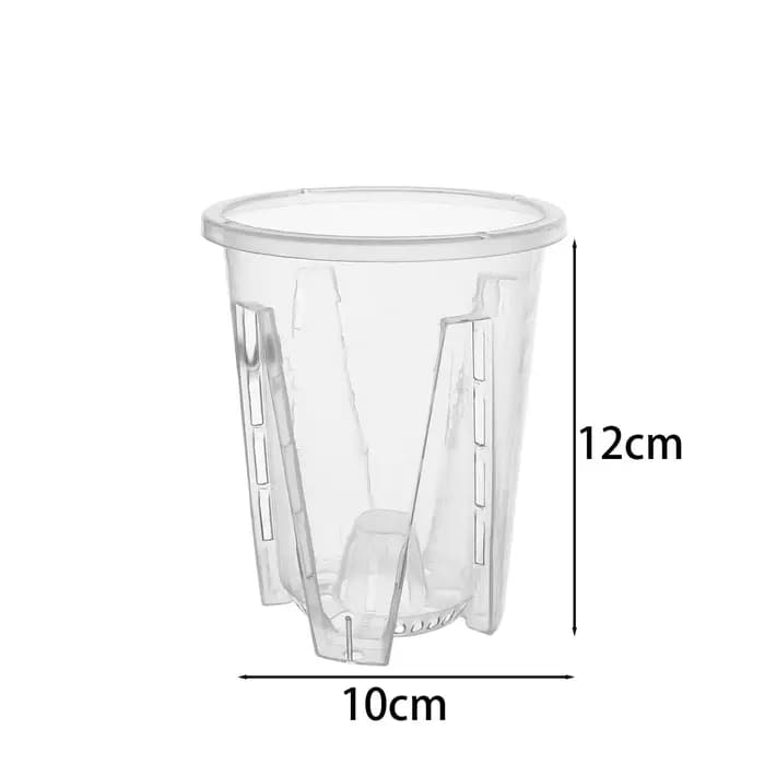 Pot de fleurs en plastique PP transparent S/M/L/XL, contrôle des racines, respirant, trous d'aératio