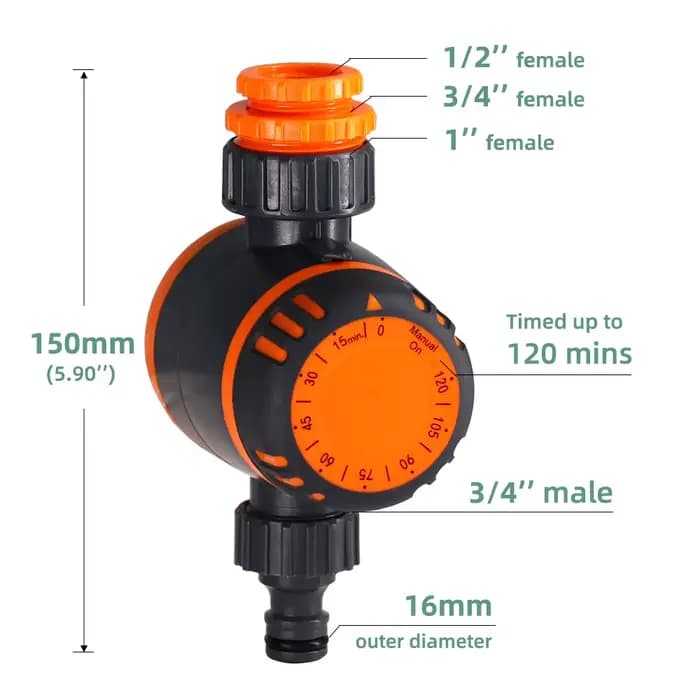 Contrôleur automatique d'irrigation d'arrosage de jardin, minuterie d'eau quotidienne mécanique inte