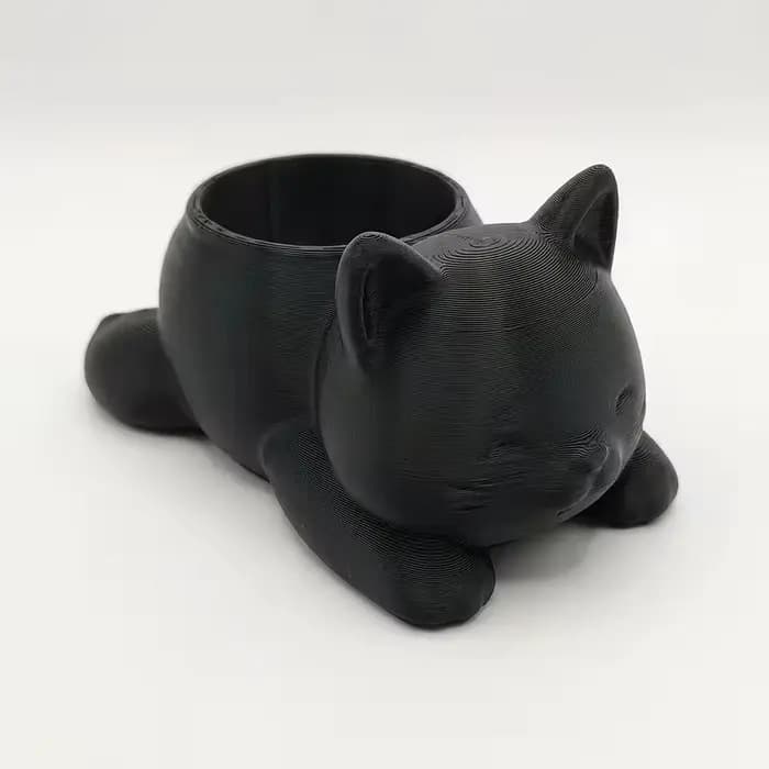 Mini pot de fleurs en céramique en forme de chat, pot créatif de dessin animé pour succulentes et ca