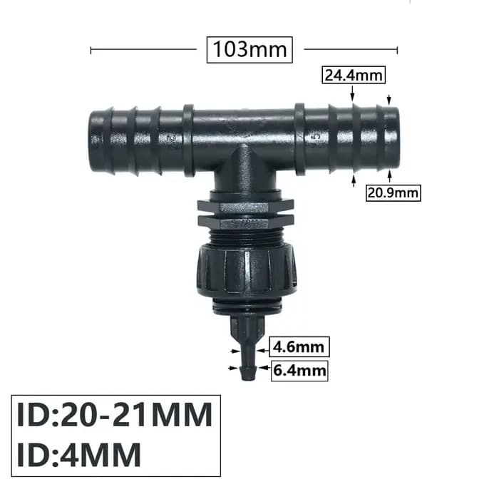 Connecteur de Tuyau en Plastique, Mathiateur de Tuyau en T, Système d'Irrigation Goutte à Goutte, Ra