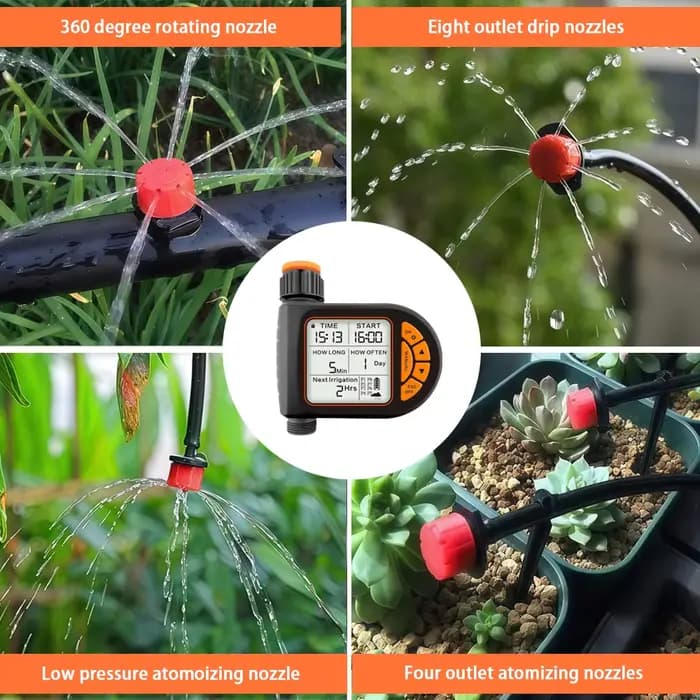 Minuterie de jardin intelligente 20M, ensemble d'irrigation, étanche IPX5, LCD, contrôleur d'arrosag
