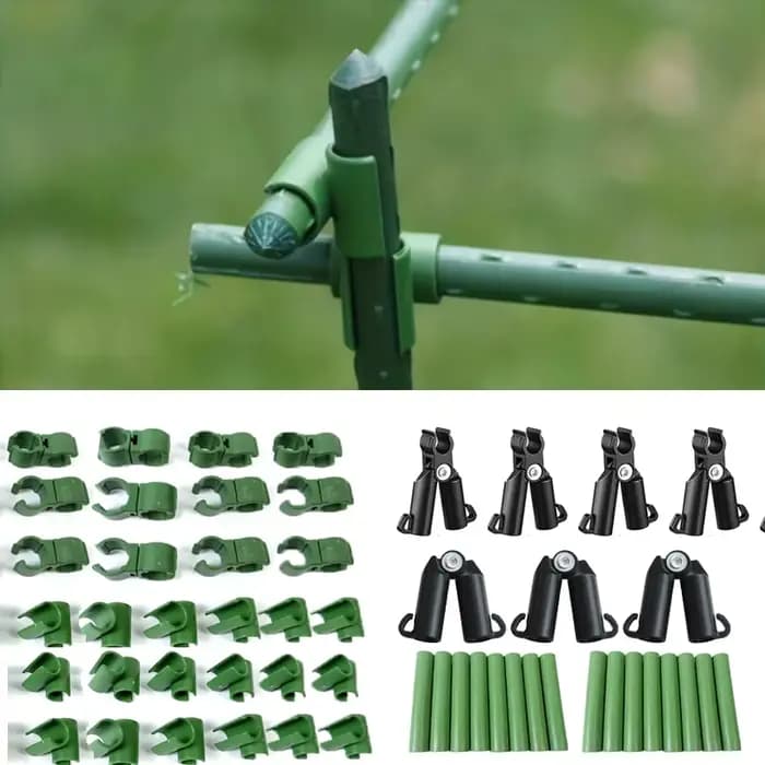 Clips universels en plastique, Support pour plantes, connecteur fixe, piliers de jardinage, Support