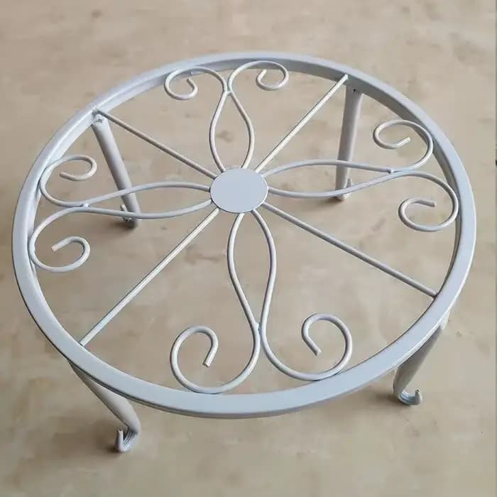 Support de fleurs en fer à pot unique sur pied, support de fleurs d'intérieur pour balcon, support p