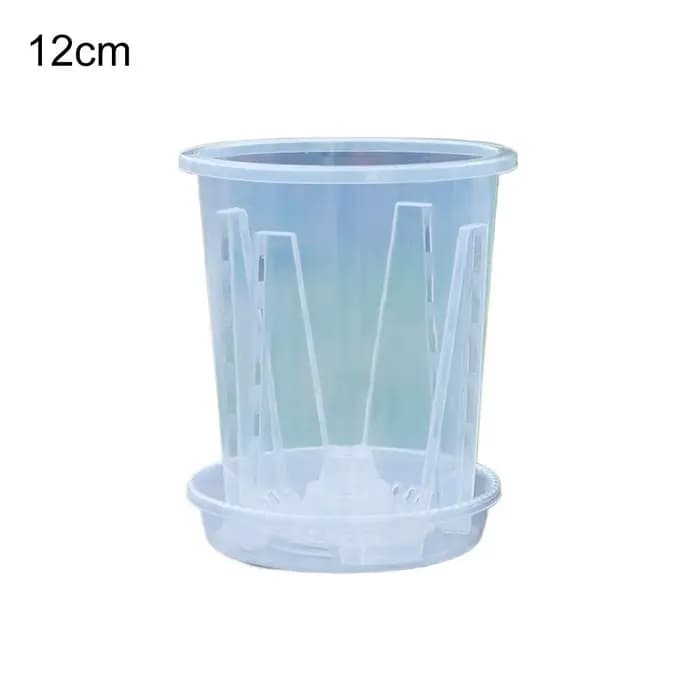 Pot de fleurs transparent en plastique pour le contrôle des racines, respirant avec stomates, magnif