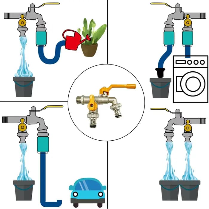 Adaptateur de robinet de tuyau d'arrosage en laiton, connecteur de réservoir d'eau IBC 1/2 pouces, J