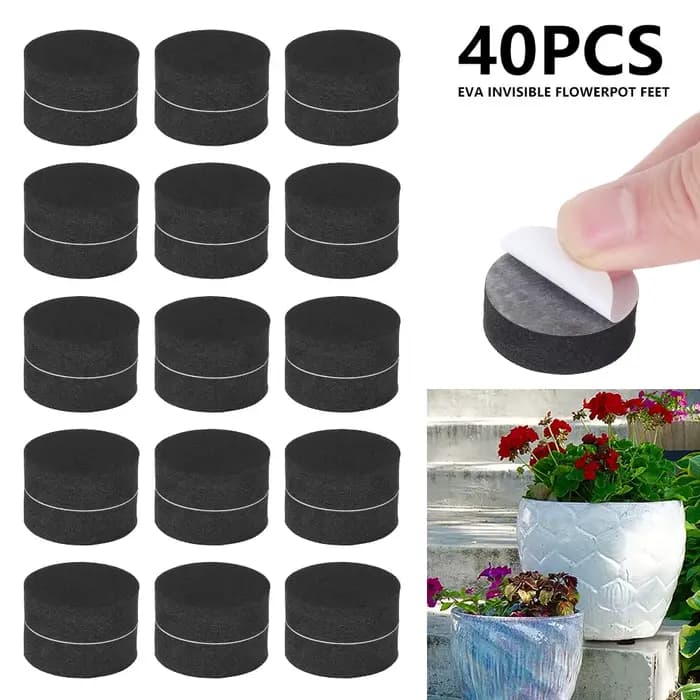 40/160 pièces Pot de fleur pieds ronds EVA Invisible Pot de fleur Risers Kit auto-adhésif antidérapa