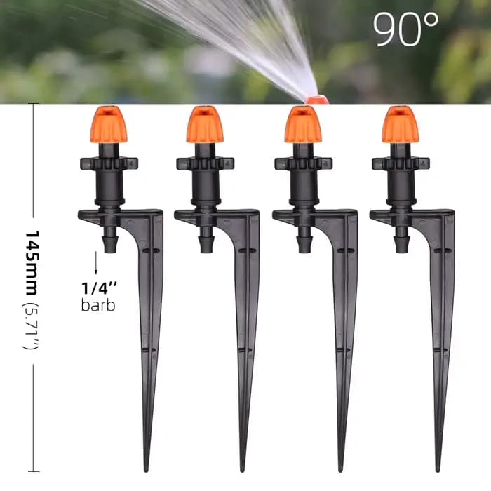 Buse d'arrosage de jardin avec support de 15cm, angle de pulvérisation de bande 90 °/7.5 °/180 °, d'