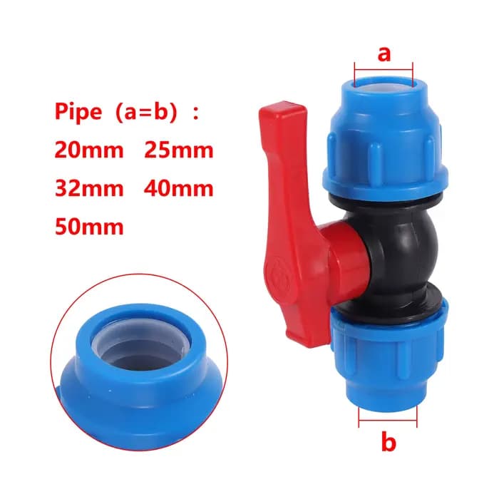 20/25/32/40/50mm PVC PE tuyau robinet inverseur en plastique rapide robinet à tournant sphérique jar