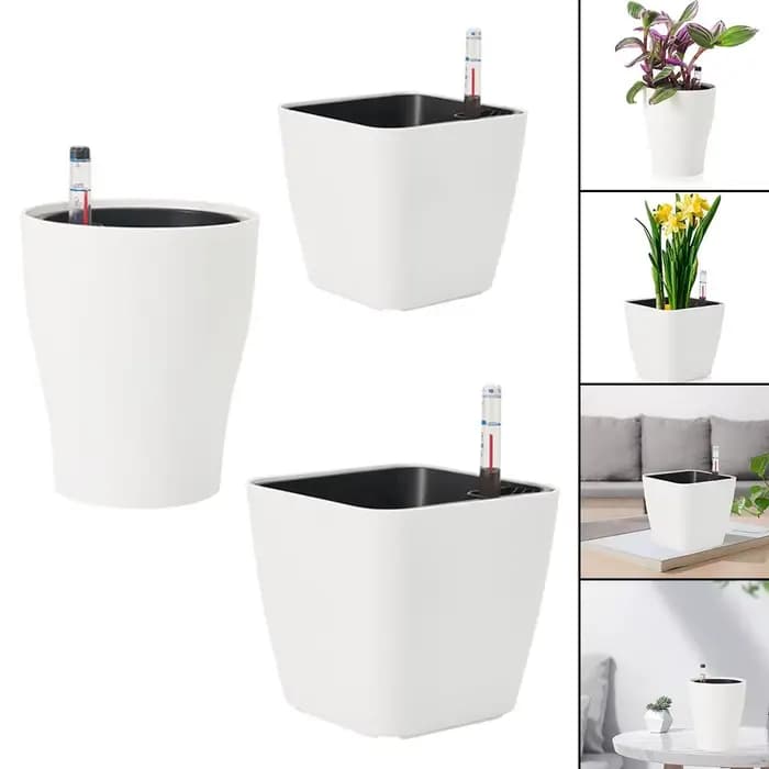 Pots de fleurs à arrosage automatique, planteur de semis pour plantes en Pot, jardin