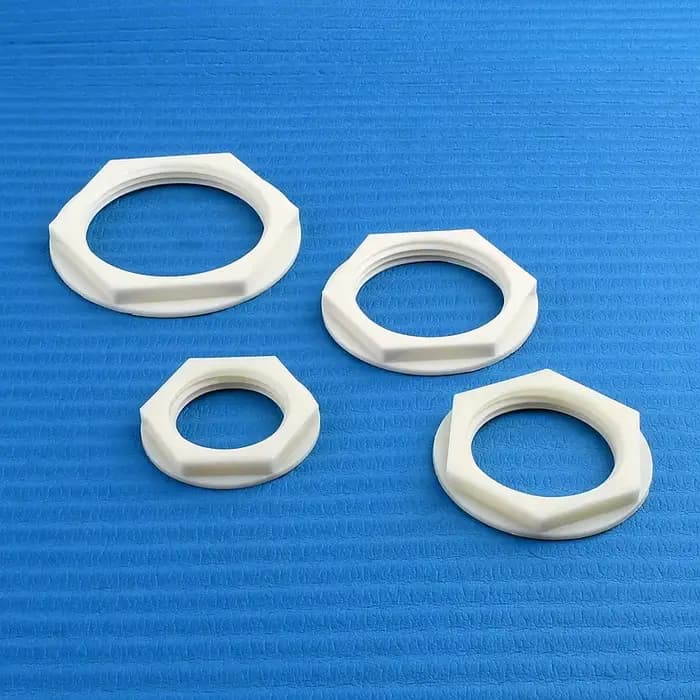 Écrou de fixation hexagonal en plastique et Nylon blanc, filetage femelle 1/2 ~ 2 pouces, Micro Irri