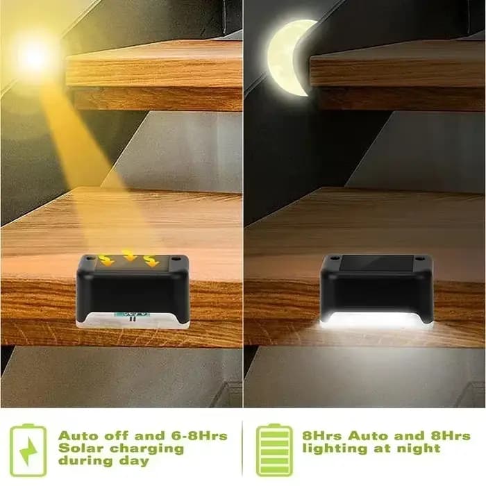 Lampes solaires à LED étanches pour marches extérieures, rampe, escaliers, clôture, cour, chemin de
