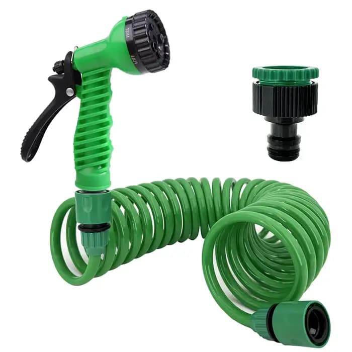 Tête d'arrosage de tuyau d'eau d'irrigation de jardin avec tuyau de buse à 7 fonctions, tuyau à ress
