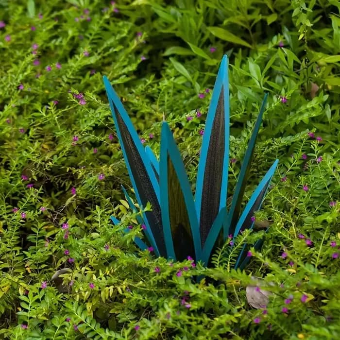 Sculpture de paysage de Tequila artificielle d'agave en métal, plante d'agave en métal, décoration d
