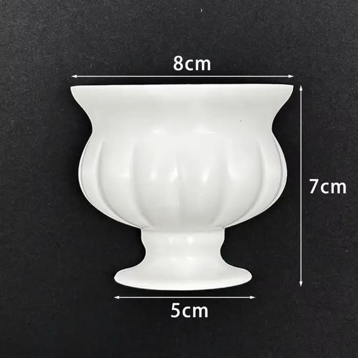 Vase mural demi-cercle blanc pour peinture à l'huile à la française, pot de fleurs mural demi-cercle