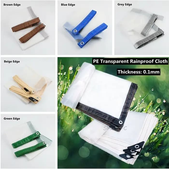 Film PE Transparent imperméable, tissu imperméable pour balcon, jardin, abri étanche pour plantes su