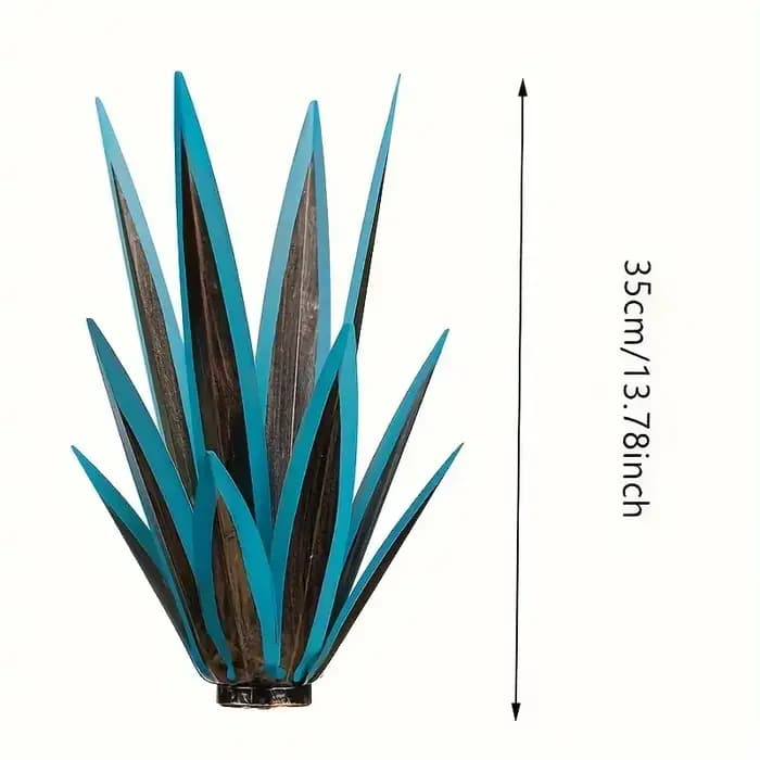 Sculpture de paysage de Tequila artificielle d'agave en métal, plante d'agave en métal, décoration d
